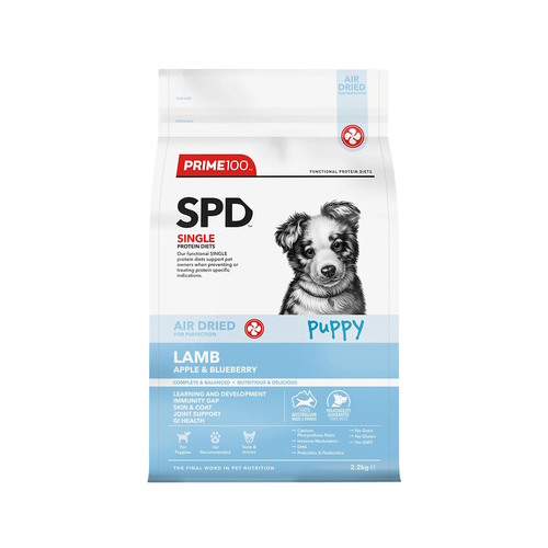 Prime SPD Air Dried Dog Food Single Protein Puppy Lamb Apple & Blueberry main image
