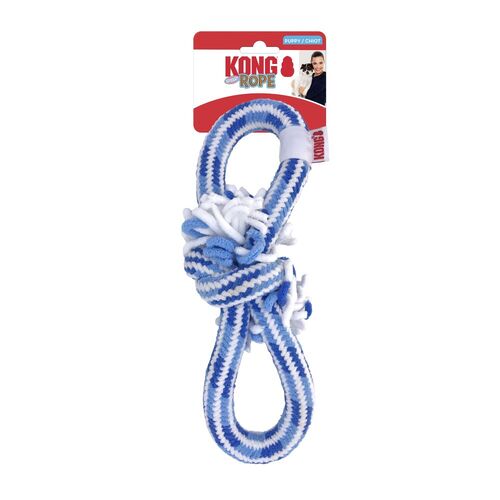 3 x KONG Rope Tug Fetch & Tug Dog Toy for Puppies - Assorted Colours main image
