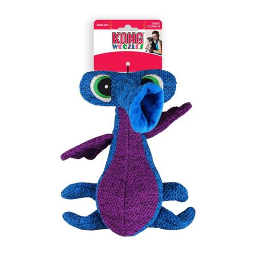 KONG Woozles Plush Squeaker Alien Dog Toy - Blue main image