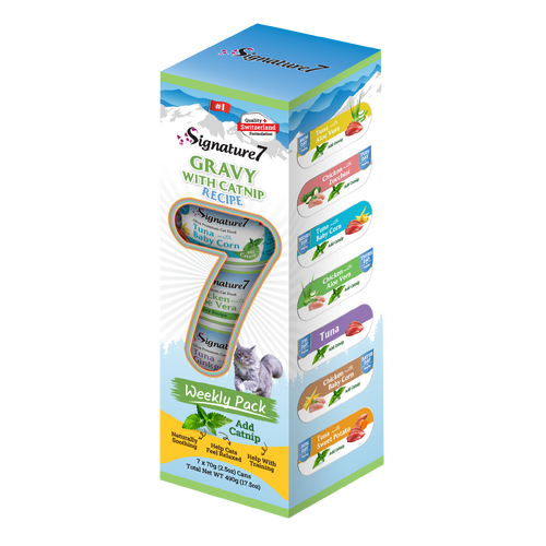 Signature7 GRAVY with catnip 7 days variety pack