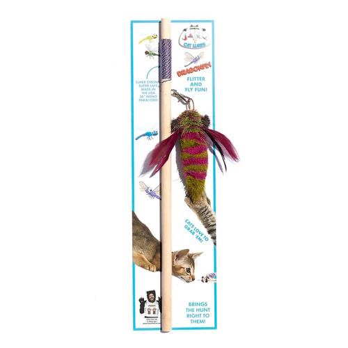 Cat Lures Rod Teaser Cat Toy - Dragonfly - Handmade in the USA main image