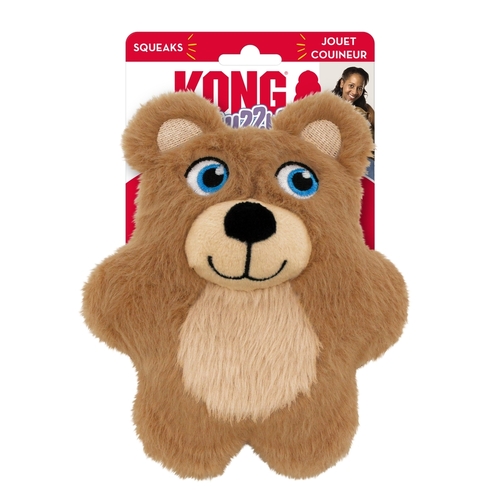 3 x KONG Snuzzles Plush Squeaker Dog Toy - Bear main image
