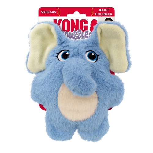 3 x KONG Snuzzles Plush Squeaker Dog Toy - Elephant x 3 Units main image