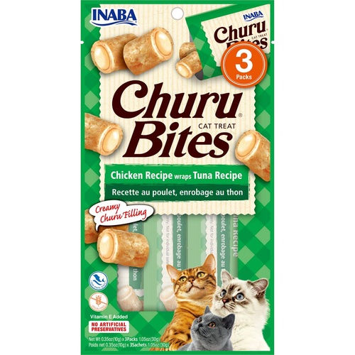 Inaba Cat Treats Chicken Wraps with Tuna Churu filling - 18 x 10g Tubes main image