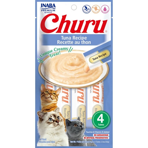 Inaba Cat Churu Meal Topper Treat - Creamy Tuna Recipe 24 x 14g Tubes main image