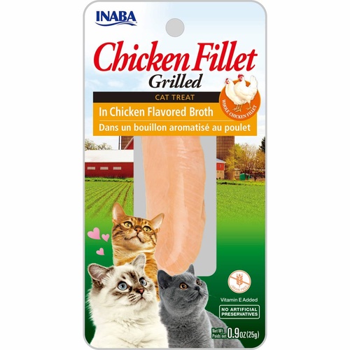 Inaba Cat Grilled Chicken Fillet in Chicken Flavoured Broth Meal Topper Treat - 6-Pack main image