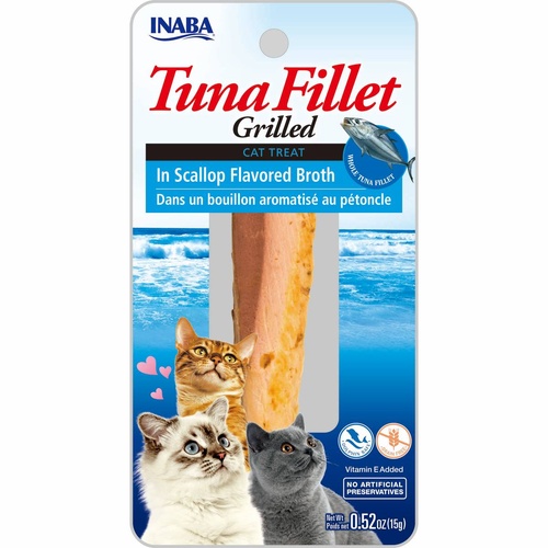 Inaba Cat Grilled Tuna Fillet in Scallop Flavoured Broth Meal Topper Treat - 6-Pack main image