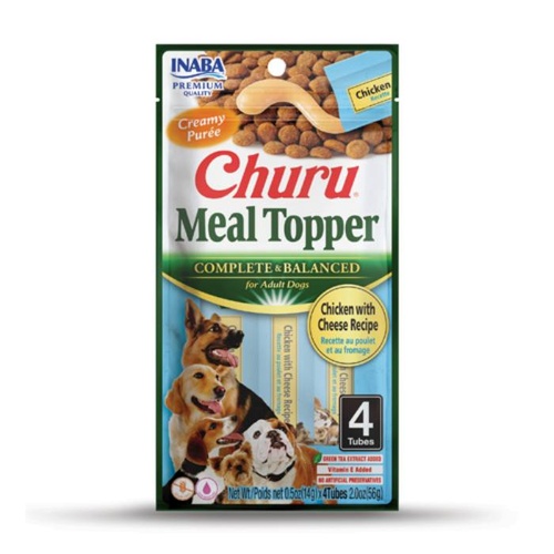 Inaba Dog Churu Meal Topper Treat - Creamy Chicken & Cheese Recipe 24 x 14g Tubes main image