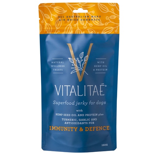 Vitalitae Superfood & Hemp Oil Dog Treats - Immune & Defense Jerky - 150g main image