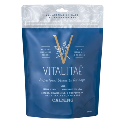 Vitalitae Superfood & Hemp Oil Dog Treats - Calming Biscuits - 350g main image