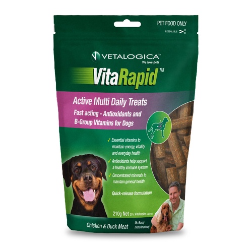 Vetalogica VitaRapid Grain Free Active Multi Health Treats for Dogs 210gm main image