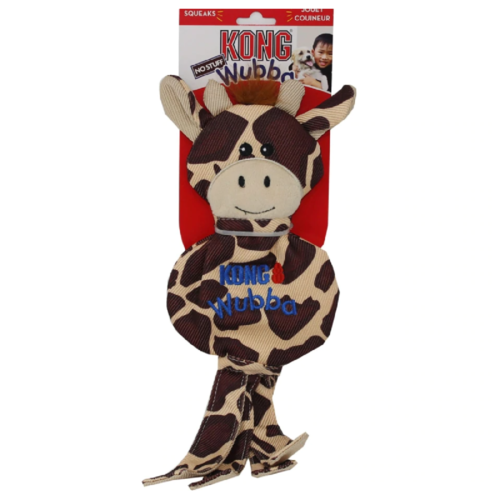 KONG Wubba No Stuff Squeaker Dog Toy - Large Giraffe main image