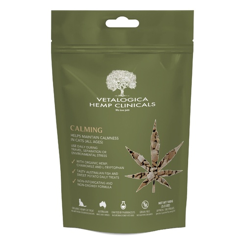 Vetalogica Hemp Clinicals Calming Cat Treats 100g main image