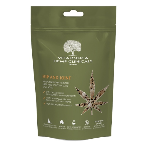Vetalogica Hemp Clinicals Hip And Joint Cat Treats 100g main image