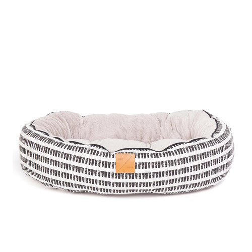 Mog & Bone 4 Seasons Reversible Dog Bed - Black & White Mosaic