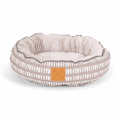 Mog & Bone 4 Seasons Reversible Dog Bed - Latte Mosaic main image