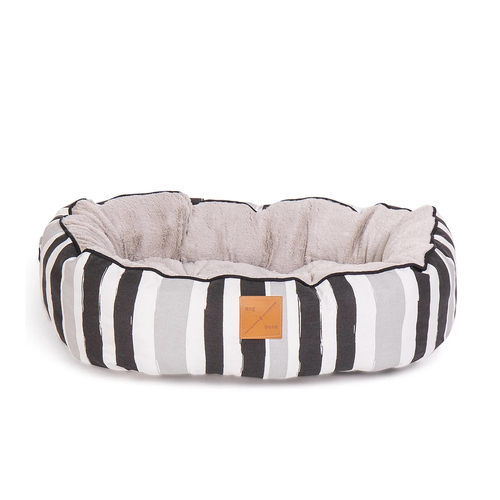 Mog & Bone 4 Seasons Reversible Dog Bed - Pebble Black Brush Stroke main image