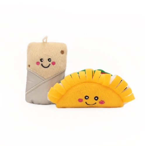 Zippy Paws ZippyClaws NomNomz Cat Toy - Taco and Burrito  main image