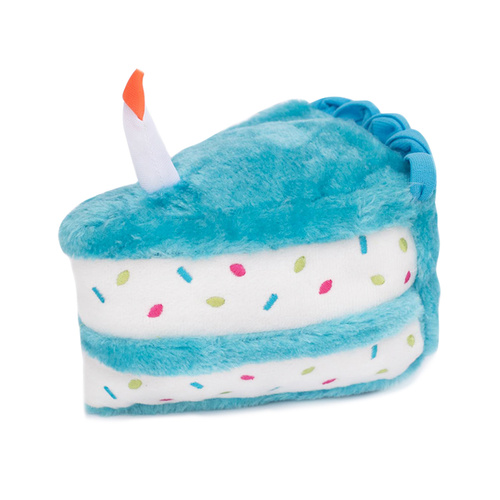 Zippy Paws Plush Birthday Cake with Blaster Squeaker Dog Toy main image