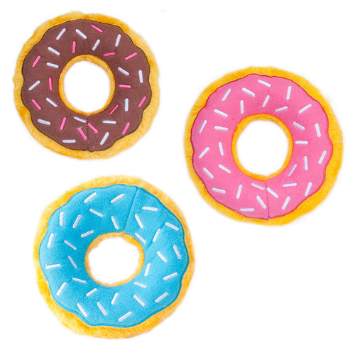 Zippy Paws Donutz Plush Squeaker Dog Toy in a Variety of "Flavours" main image