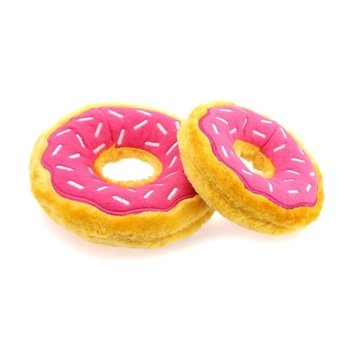 Zippy Paws Plush Jumbo Donutz Dog Toy with Blaster Squeaker main image