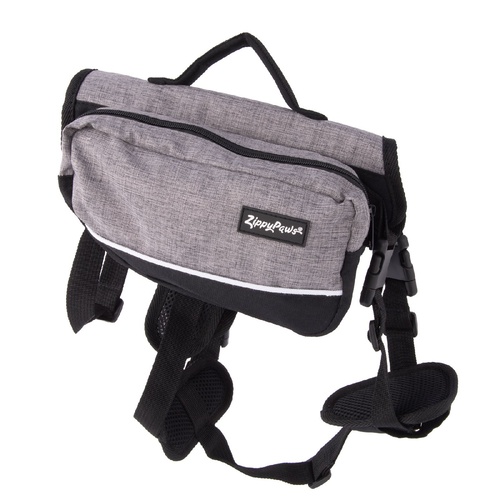 Zippy Paws Dog Backpack in Graphite Grey main image