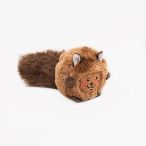 Zippy Paws Bushy Throw Crinkly Plush Fetch Dog Toy - Squirrel main image