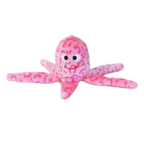 Zippy Paws Floppy Jelly Pink Octopus Squeaker Plush Dog Toy main image