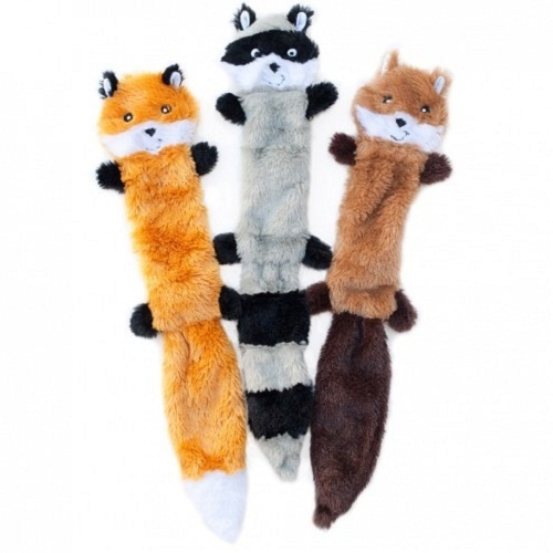 Zippy Paws Skinny Peltz Squeaker Dog Toy 3-pack Large - No Stuffing main image
