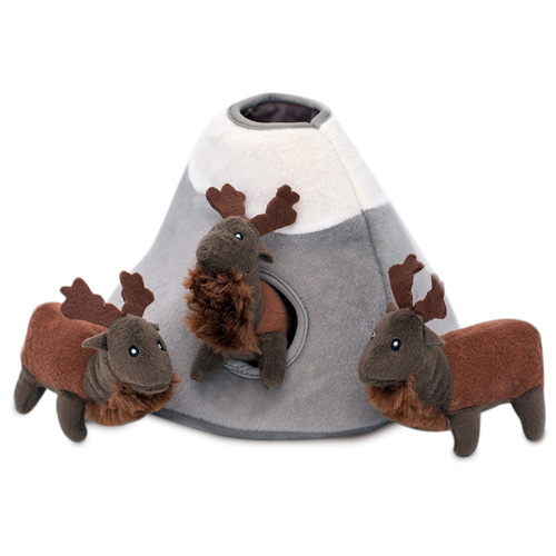 Zippy Paws Zippy Burrow Interactive Dog Toy - Elk Mountain + 3 Deers main image