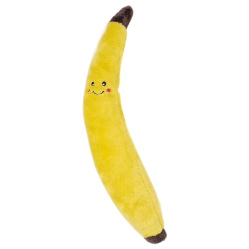 Zippy Paws Plush Squeaky Jigglerz Dog Toy - Banana main image
