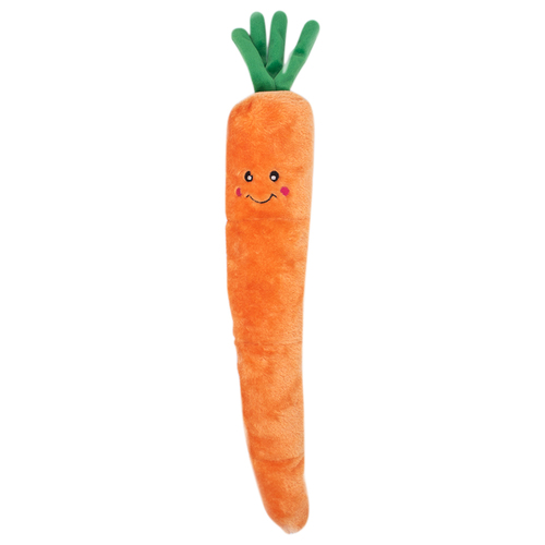 Zippy Paws Plush Squeaky Jigglerz Dog Toy - Carrot main image