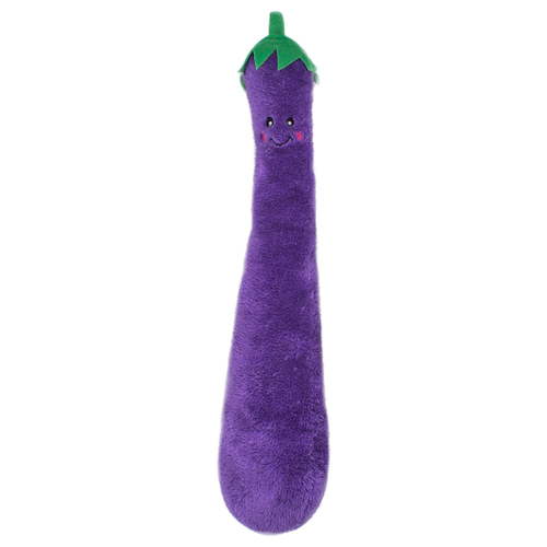 Zippy Paws Plush Squeaky Jigglerz Dog Toy - Eggplant main image