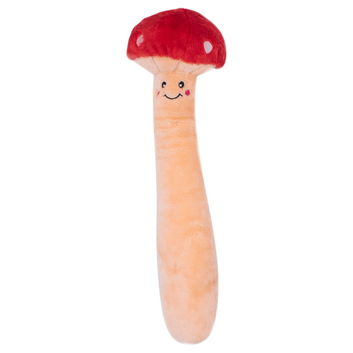Zippy Paws Plush Squeaky Jigglerz Dog Toy - Mushroom main image