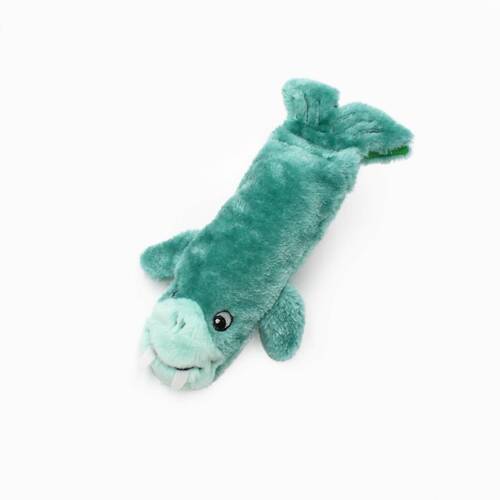 Zippy Paws Crusherz with Replaceable Plastic Squeaker Bottle Dog Toy - Walrus main image