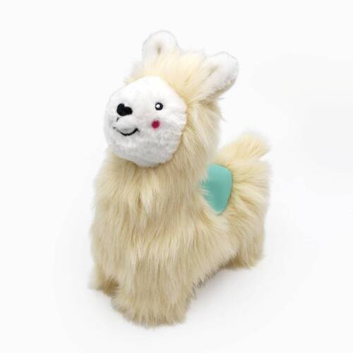 Zippy Paws Wooliez Plush Squeaker Dog Toy - Larry the Llama  main image