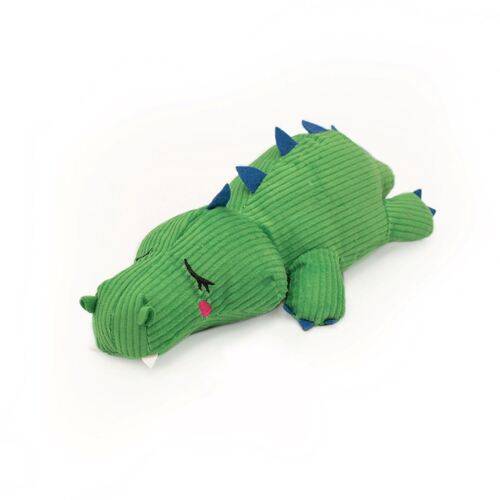 Zippy Paws Snooziez with Silent Shhhqueaker Plush Dog Toy - Alligator  main image