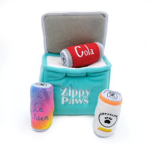 Zippy Paws Zippy Burrow Interactive Dog Toy - Ice Chest Esky + 3 Beers main image