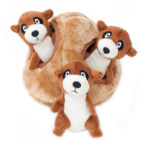 Zippy Paws Interactive Burrow Dog Toy - Meerkat Den
