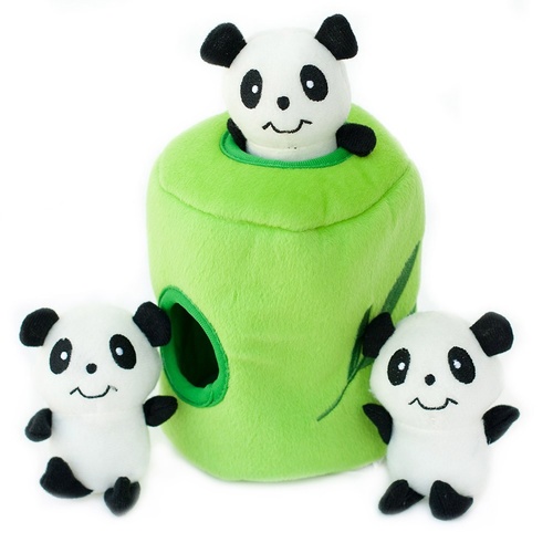 Zippy Paws Interactive Burrow Dog Toy - Panda 'n Bamboo main image