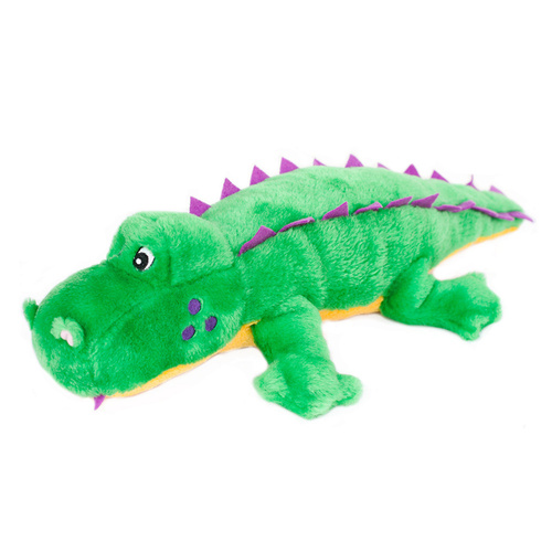 Zippy Paws Grunterz Plush Dog Toys - Alvin the Alligator main image