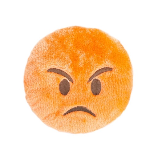 Zippy Paws Squeakie Emojiz Dog Toy - Angry Face