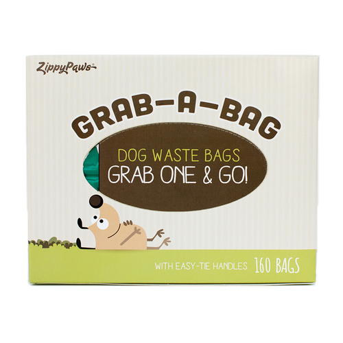 Zippy Paws Unscented Dog Poop Bags Green - Box of 160 Bags main image