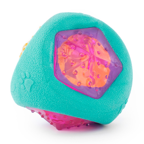 Zippy Paws ZippyTuff Crunch Dog Toy - LED Light Up Ball main image