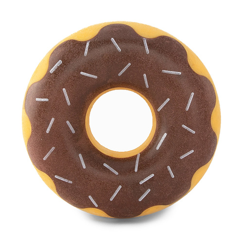 Zippy Paws ZippyTuff Latex Donutz Squeaker Dog Toy - Chocolate main image