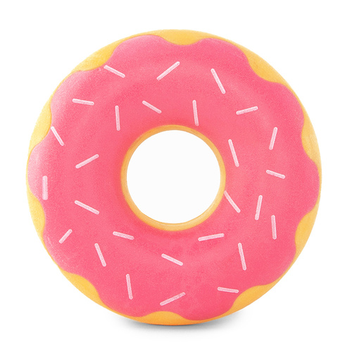 Zippy Paws ZippyTuff Latex Donutz Squeaker Dog Toy - Strawberry main image