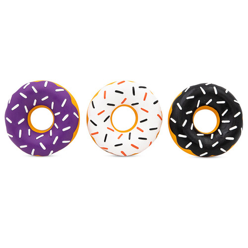 Zippy Paws Plush Squeaker Dog Toy - Latex Mini Donutz 3- Pack main image
