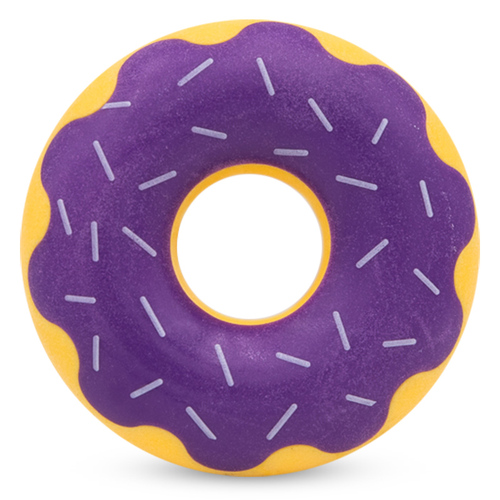 Zippy Paws Latex Squeaker Dog Toy - ZippyTuff Donutz - Grape Jelly main image