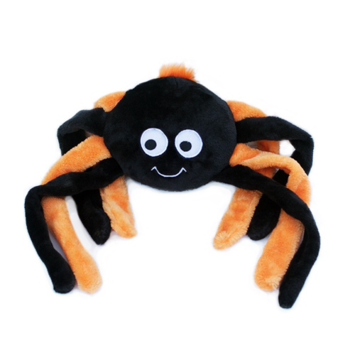 Zippy Paws Grunterz Dog Toy - Orange Spider main image
