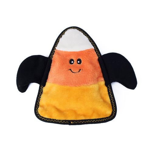 Zippy Paws Halloween Z-Stitch Squeaker Dog Toy - Candy Corn Bat main image